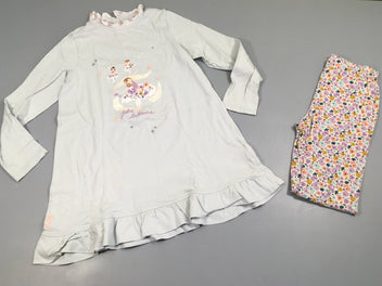 Robe de nuit avec Pantalon blanc fleuri danseuses