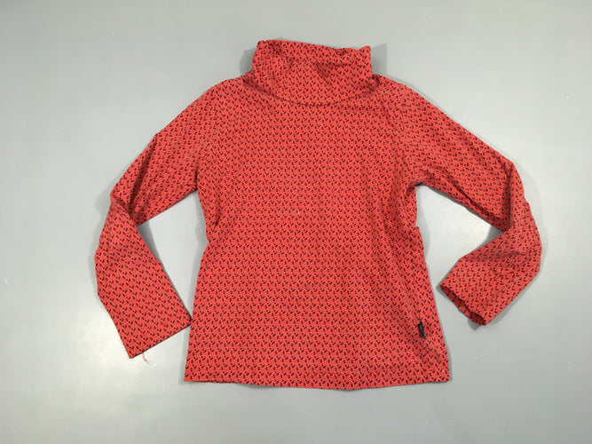 T-shirt m.l col roulé rouge pois, moins cher chez Petit Kiwi