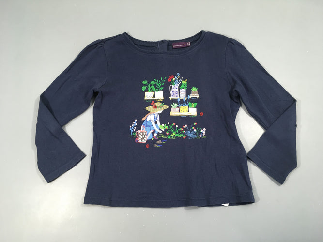 T-shirt m.l bleu foncé ajouré jardinage, moins cher chez Petit Kiwi