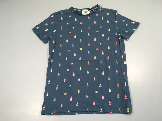 T-shirt m.c bleu bouteilles, moins cher chez Petit Kiwi