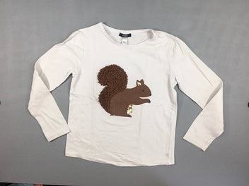 T-shirt m.l blanc écureuil tulle, légèrement bouloché