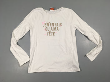 T-shirt m.l blanc Je n'en fait