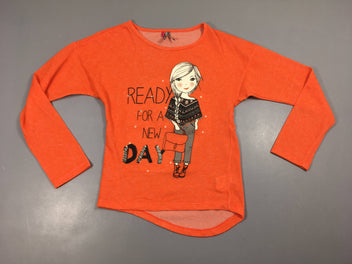 T-shirt m.l côtelé orange fille