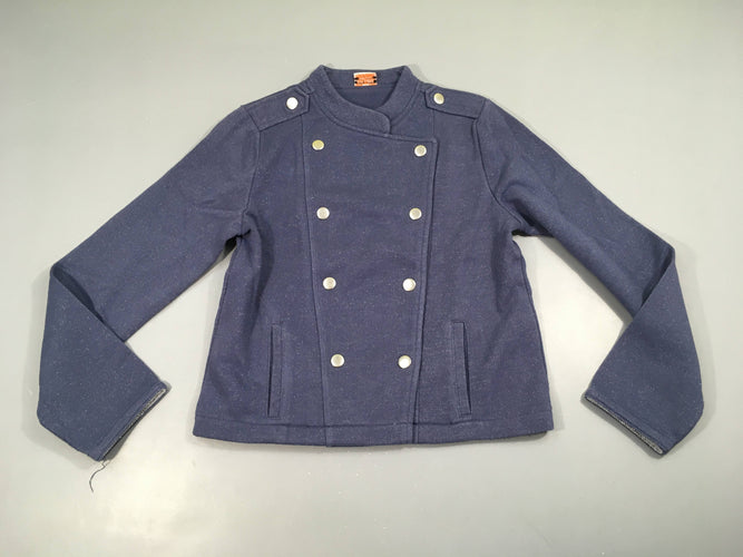 Blaser molleton mauve pailleté pressions, moins cher chez Petit Kiwi