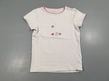 Chemisette m.c blanche lapin