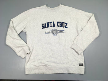 Sweat gris clair chiné Santa Cruz