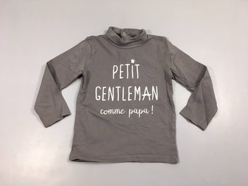 T-shirt m.l col roulé gris Petit