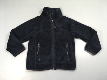 Pull velours zippé bleu foncé Nirvana