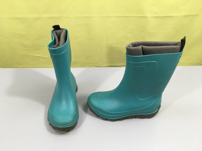 Bottes de pluie bleu avec doublures chaudes amovibles Solognac, 27-28, moins cher chez Petit Kiwi