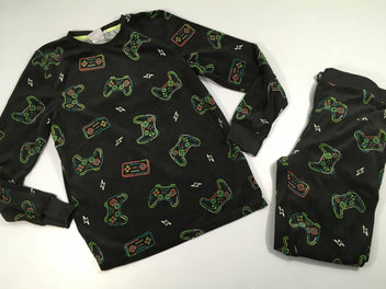 Pyjama 2pcs velours noir jeux vidéo