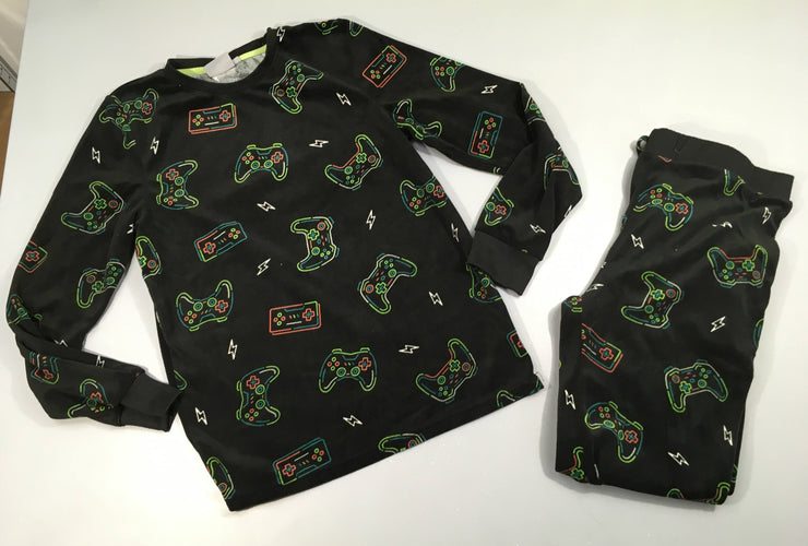 Pyjama 2pcs velours noir jeux vidéo, moins cher chez Petit Kiwi