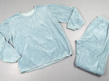 Pyjama 2pcs velours bleu