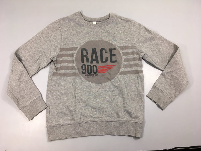 Sweat gris chiné Race, moins cher chez Petit Kiwi