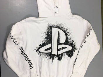 Sweat à capuche blanc Playstation