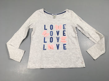 T-shirt m.l gris chiné Love tulle