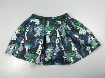 Jupe molleton bleu filles