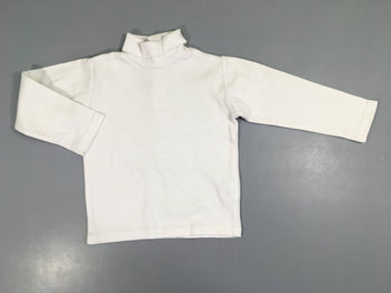 T-shirt m.l col roulé blanc