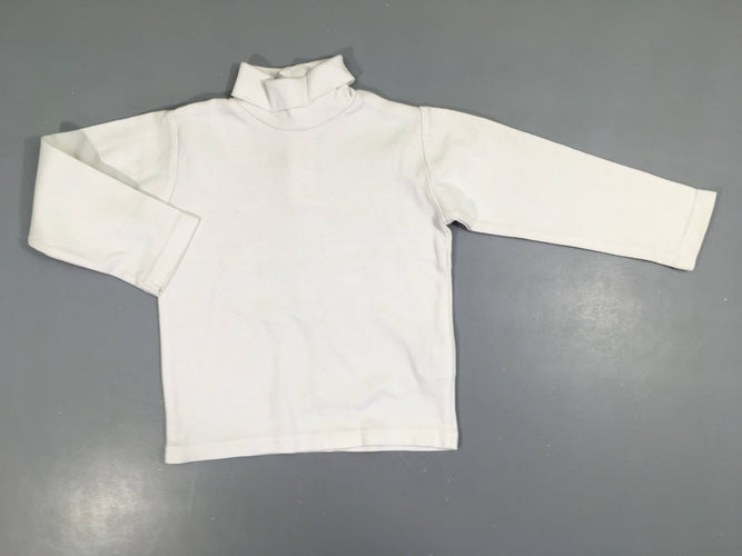 T-shirt m.l col roulé blanc, moins cher chez Petit Kiwi