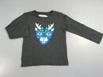 T-shirt m.l gris foncé masque animal
