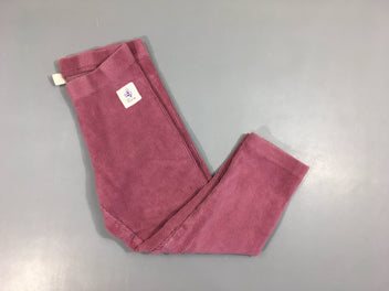 Legging velours côtelé rose