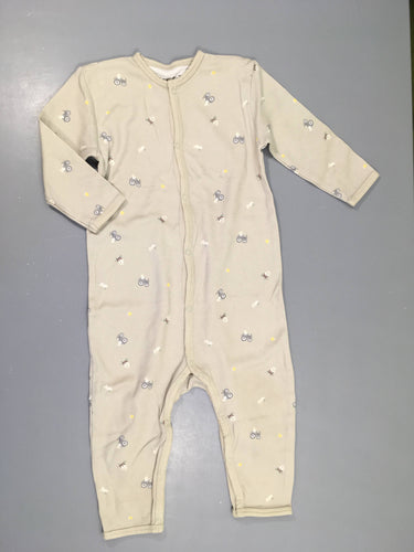 Pyjama jersey gris moutons, moins cher chez Petit Kiwi