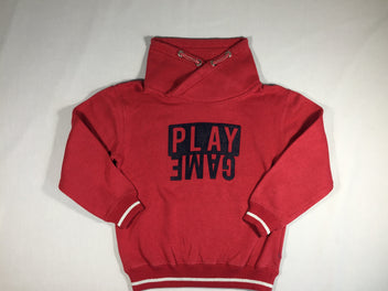 Sweat rouge col croisé Play/game