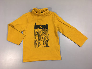 T-shirt col roulé orange super hero