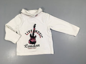 T-shirt m.l col guitare