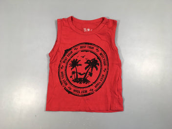 Débardeur rouge palmier