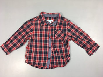 Chemise m.l à carreaux bleu/rouge/blanc