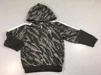 Sweat zippéà capuche gris Puma