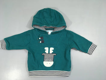 Sweat à capuche vert renne