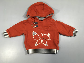 Sweat à capuche orange renard