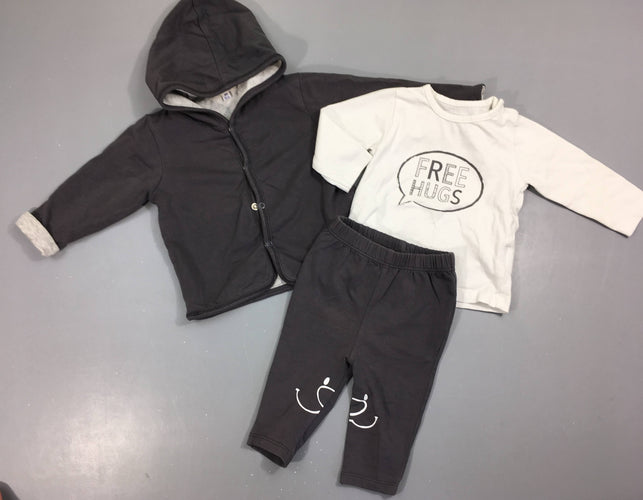 Ensemble 3pcs Free Hugs, moins cher chez Petit Kiwi