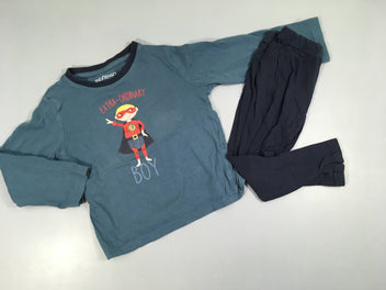 Pyjama 2pcs jersey bleu Super héro