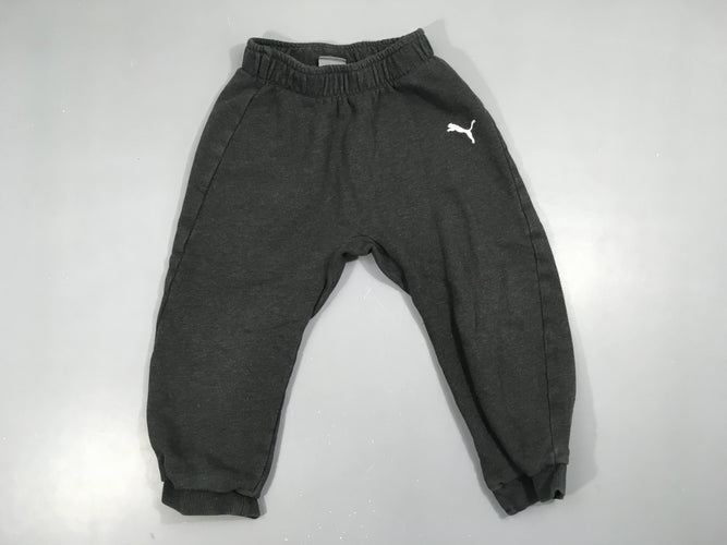 Pantalon molleton gris chiné foncé, moins cher chez Petit Kiwi