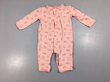Pyjama velours rose lapins