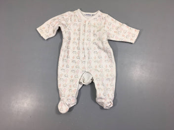 Pyjama velours blanc ours