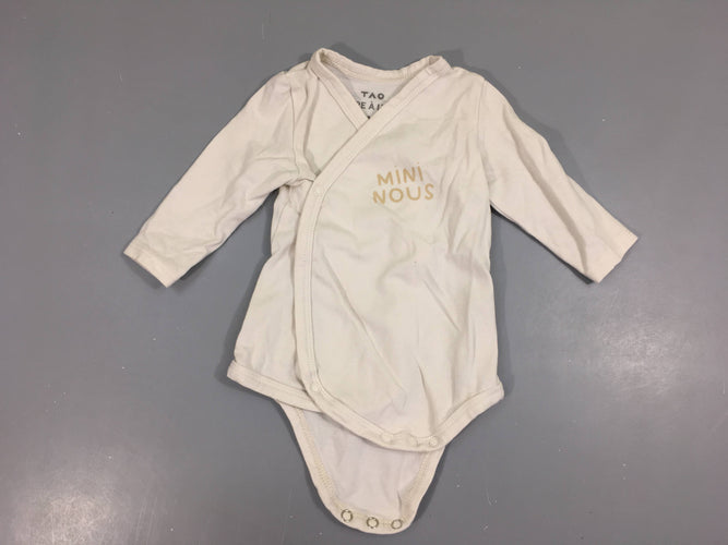 Body m.l blanc Mini nous, moins cher chez Petit Kiwi