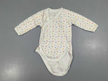 Body m.l blanc coeurs couleurs