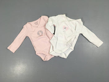 Body m.l blanc-rose lapin