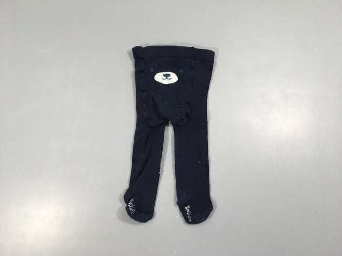 Collants bleu foncé ours boulochés, moins cher chez Petit Kiwi