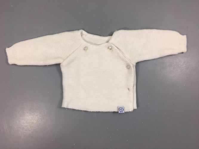 Gilet blanc, moins cher chez Petit Kiwi