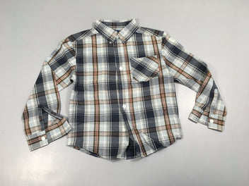 Chemise à carreaux bleu-blanc-rouge