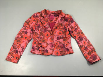 Blaser rose fleuri épaulettes