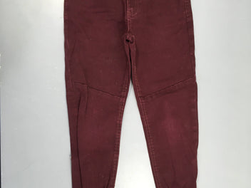 Pantalon aubergine Chevilles élastiques zippé bas