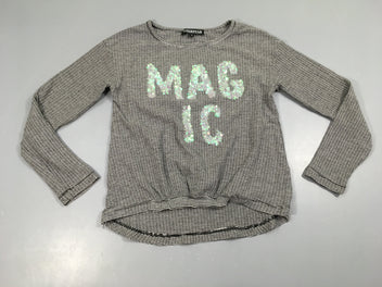 T-shirt m.l texturé rayé Magic sequins