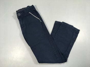 Pantalon texturé chino bleu foncé