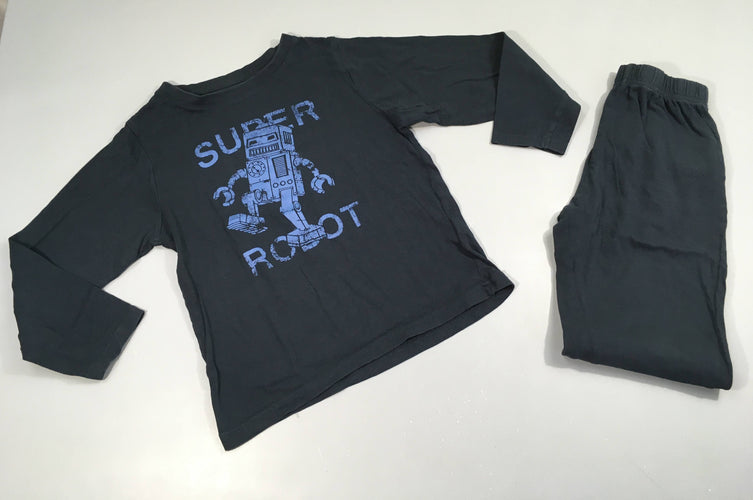 Pyjama 2pcs jersey bleu marine Robot, moins cher chez Petit Kiwi