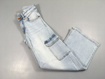 Jeans clair cargo Wide leg-Low waist